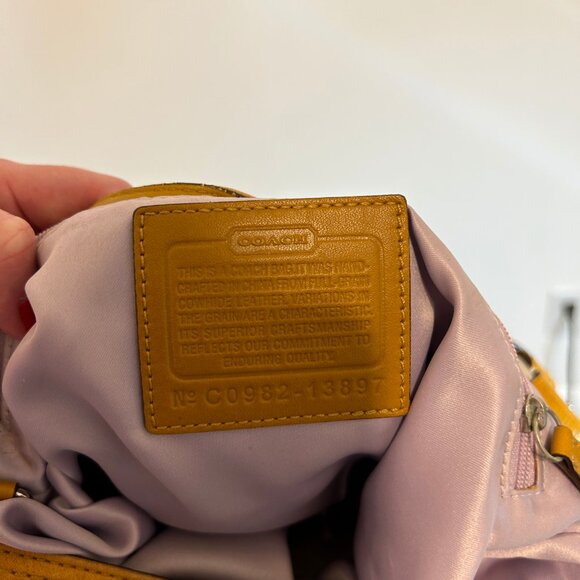 Coach Mustard Maggie Leather Purse - Picture 3 of 16